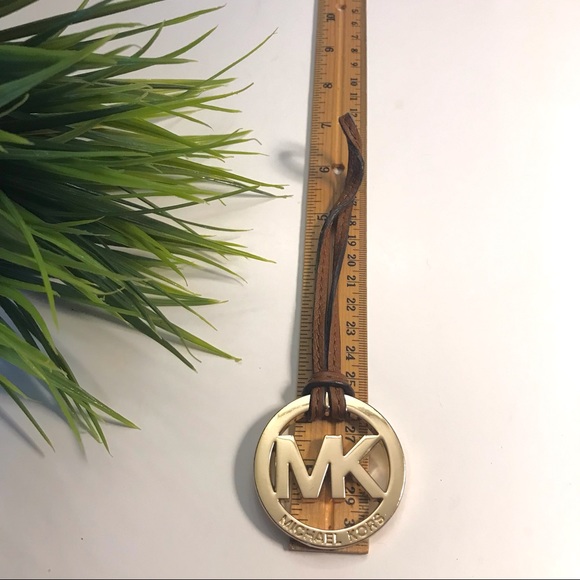 MICHAEL KORS Leather Loop Strap Bag Charm HangTag Keychain - Picture 5 of 5
